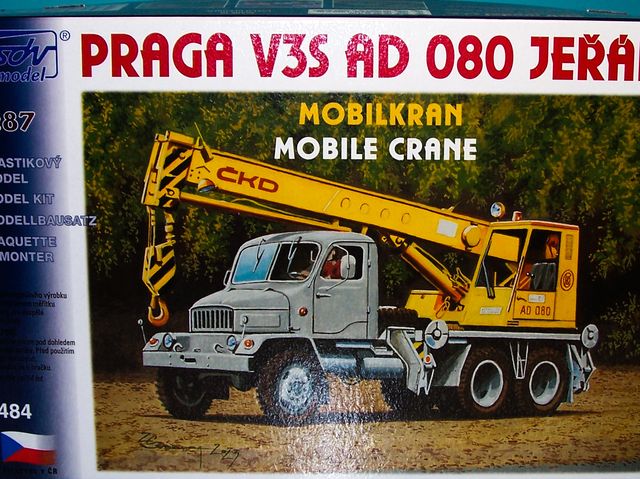 Praga V3S 3a. Autodrehkran CKD AD-080 (Bausatz) (SDV 00484)