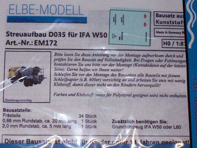 Umrüstsatz Streuaufsatz D 035 B für W50/L60 (Bausatz) (EM EM172)