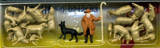 Figuren Schäfer mit Schafherde und Hund (MER 0212583)